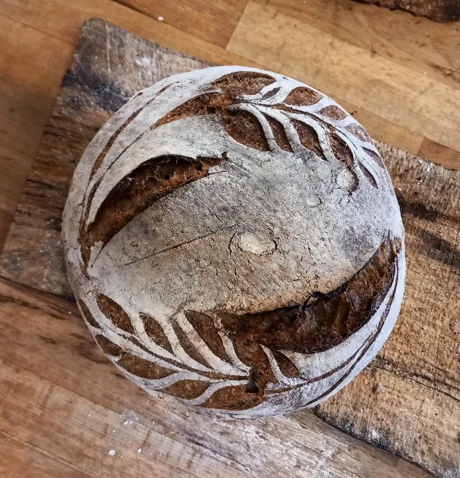 Sourdough Loaf with nice scoring and colour